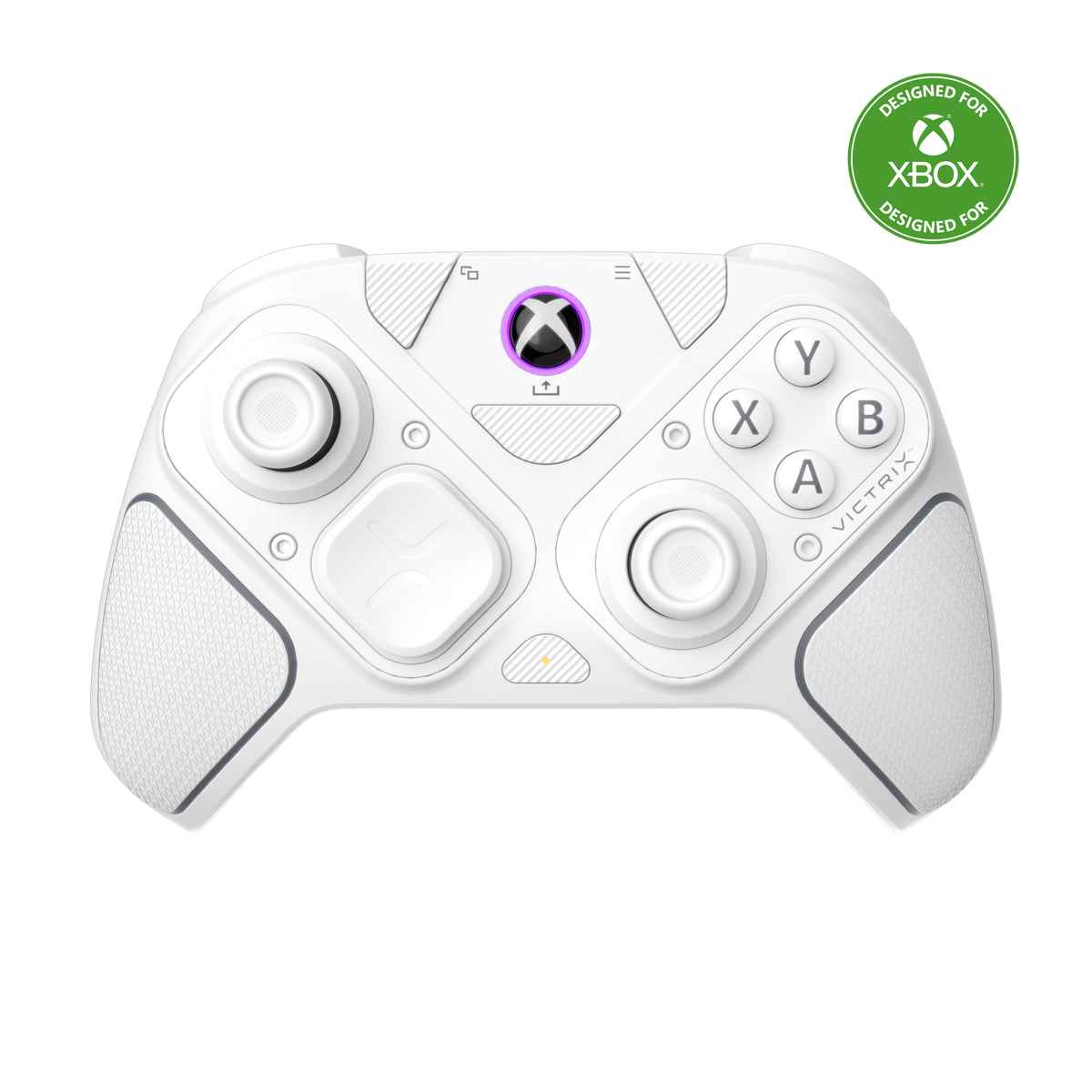 Turtle Beach Victrix Pro BFG Reloaded – Xbox/PC – Hvid – controller forfra med Xbox-mærkning