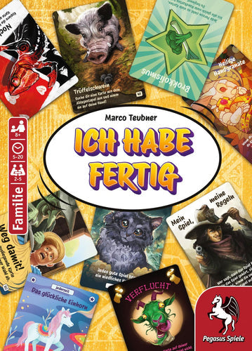 Pegasus Ich Habe Fertig Kortspil Tysk – Æske forfra
