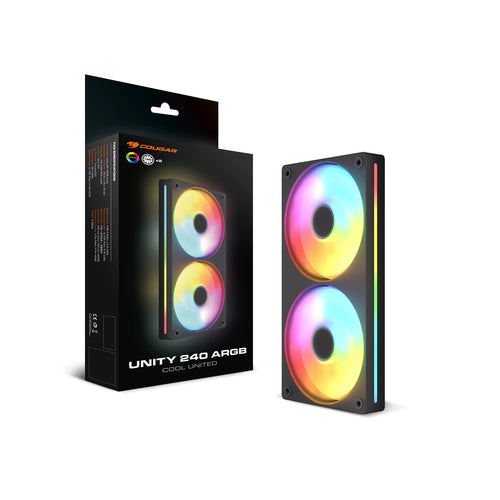COUGAR Unity240-FB, 240 ARGB PWM, sort Reverse Blade kabinetblæser – produktdetalje