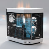 Hyte Y60 Midi Tower - svart/vit, PCI-e 4.0, panoramautsikt över glas