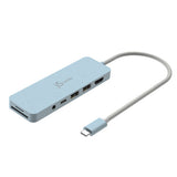 j5create JCD373EC – USB-C multiport-hub – Cyan – Hub med USB-C-stik