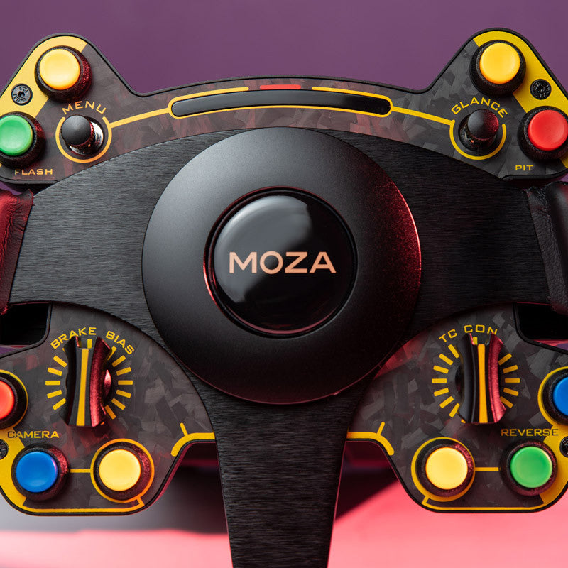 MOZA RS Ratt Rund Läderversion