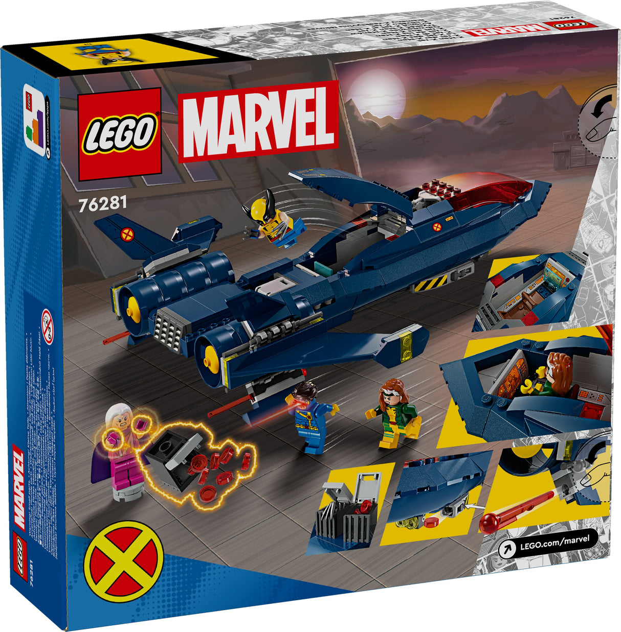 LEGO 76281 Marvel Super Heroes X-Men&#039;s X-Jet, Byggleksakssats
