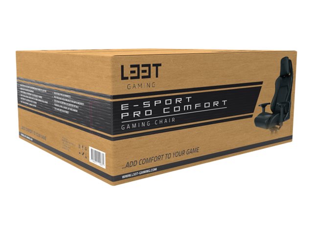 L33T E-Sport Pro Comfort Gamer Stol Svart