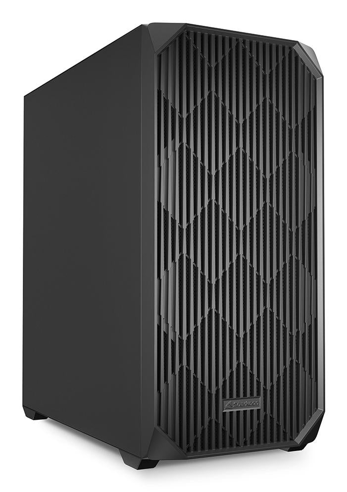 Sharkoon AK3 kabinet – sort, ATX, to 120 mm blæsere