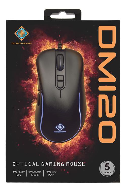 Deltaco - DM120 Gaming Mus - RGB - Svart