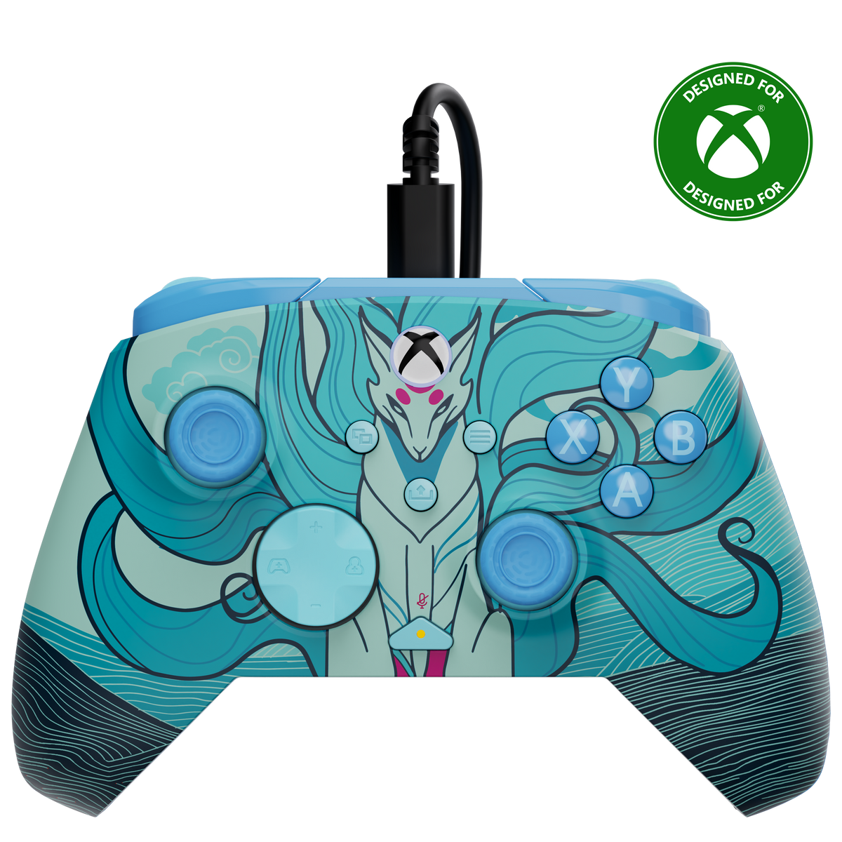 Turtle Beach Rematch Advanced Blue Kitsune – Xbox/PC – Blue Kitsune-controller med Xbox-logo