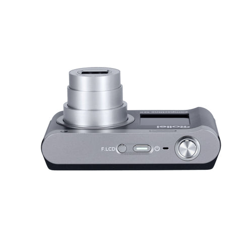 Rollei Compactline 12X – Zoomkamera med selfiedisplay – Overside og objektiv