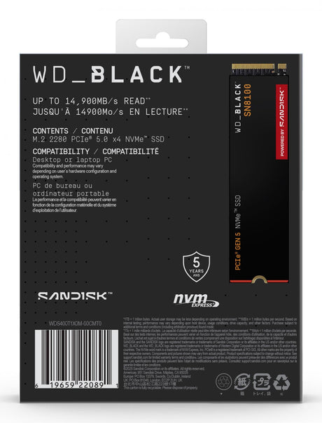 WD Black SN8100 4TB SSD M.2 2280 SanDisk