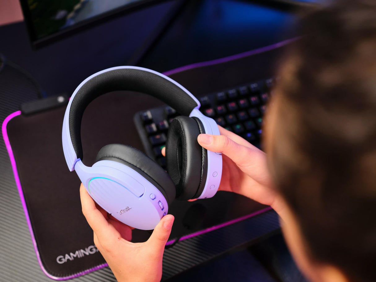 TRUST GXT491P FAYZO TRÅDLÖST HEADSET - LILA