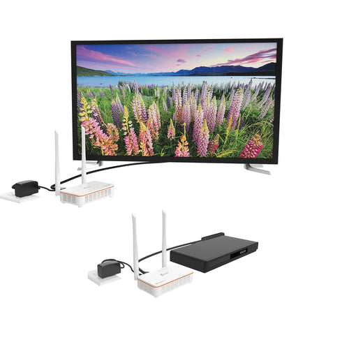 j5create – trådløs HDMI-extender, EU/UK – TV og afspiller som eksempel