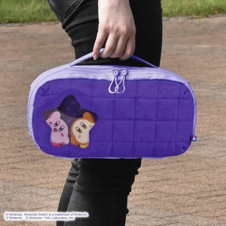 HORI - Puff Pouch for Nintendo Switch 2 (Kirby and Waddle Dee) - Purple - Mid-size HORI