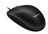 Logitech - B100 800dpi Optical High Quality Wired USB Mouse Logitech