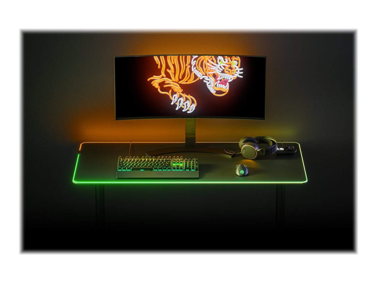 SteelSeries QcK Prism Cloth 3XL upplyst tangentbord och musmatta
