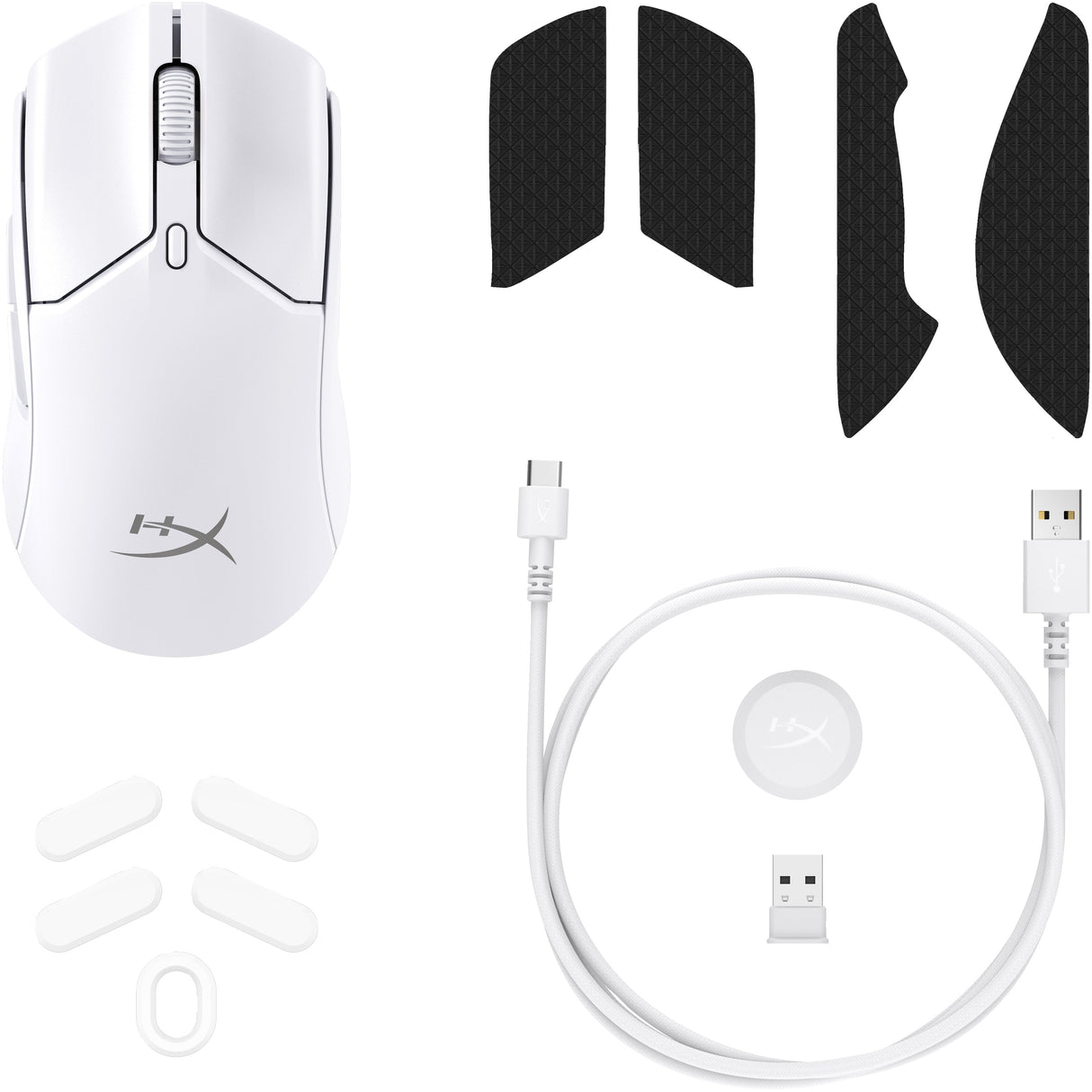 HyperX Pulsefire Haste 2 Mini Optisk Trådlös Kabel Vit
