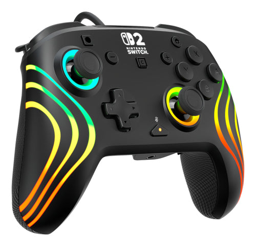 Turtle Beach Afterglow Wave Wired – Switch-controller, sort – Set skråt fra venstre