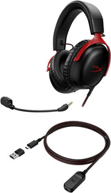 HyperX Cloud 3 Kabelheadset Svart Röd