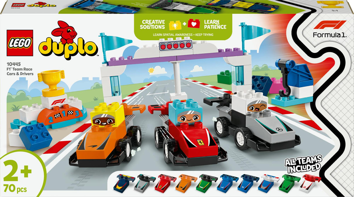 LEGO 10445 DUPLO F1 Team Racing Cars with Racers LEGO