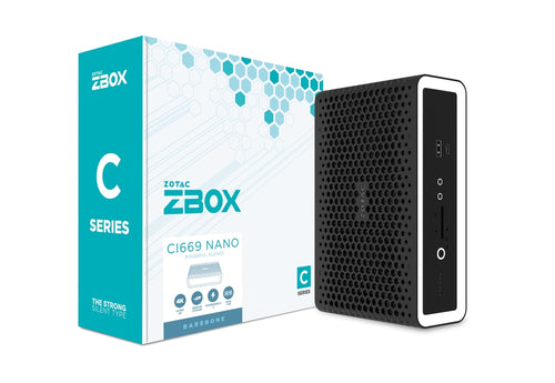 Zotac ZBOX CI669 Nano – PC og emballage