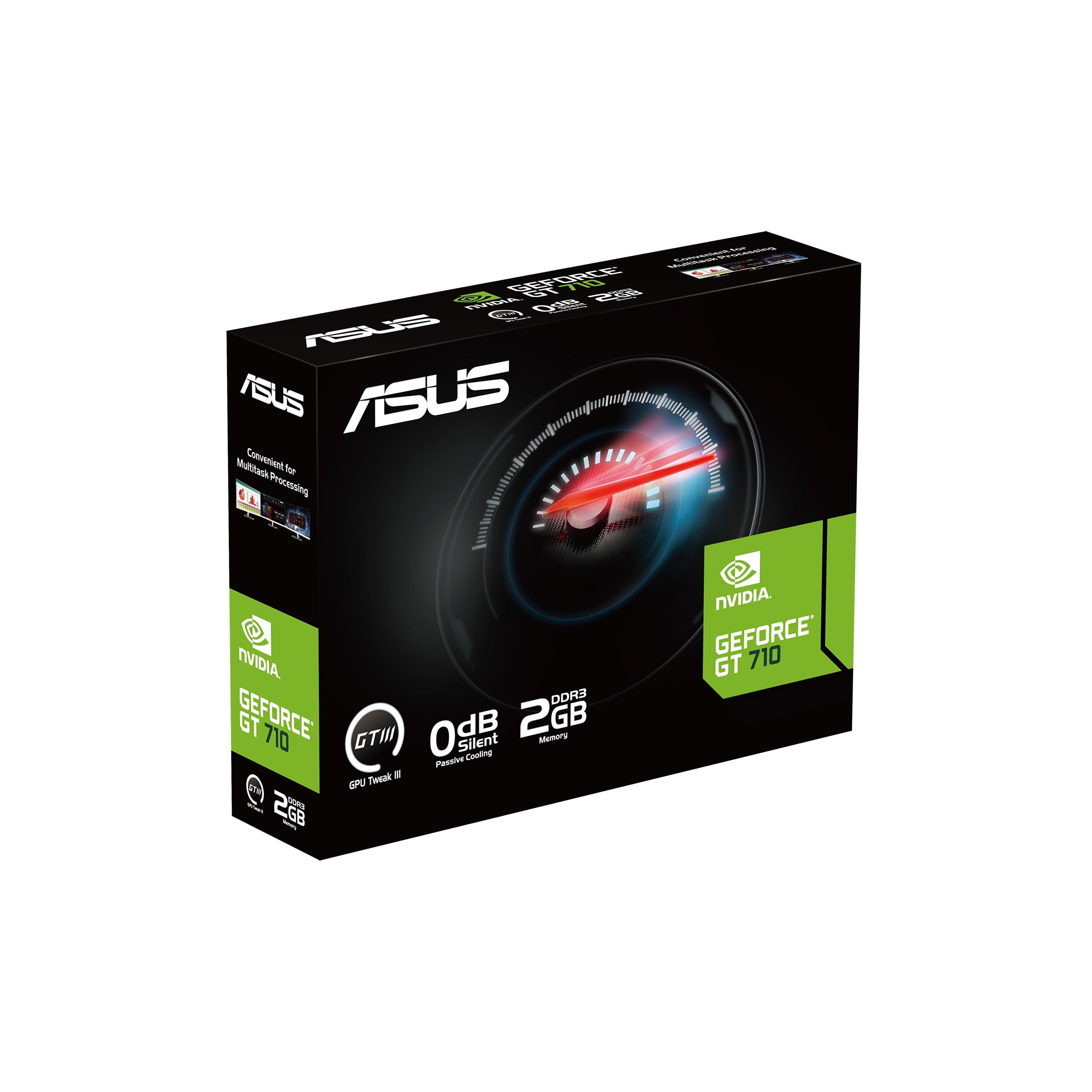 ASUS GeForce GT 710 2GB DDR3 EVO Silent Med Lågprofilfäste