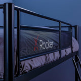 XROCKER HQ HIGH SLEEPER SPELSÄNG MED BORD - SVART OCH RÖD