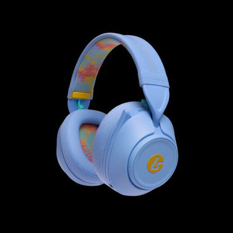 LucidSound LS500 Sunrise Paradise – blåt trådløst gamingheadset – set skråt fra siden