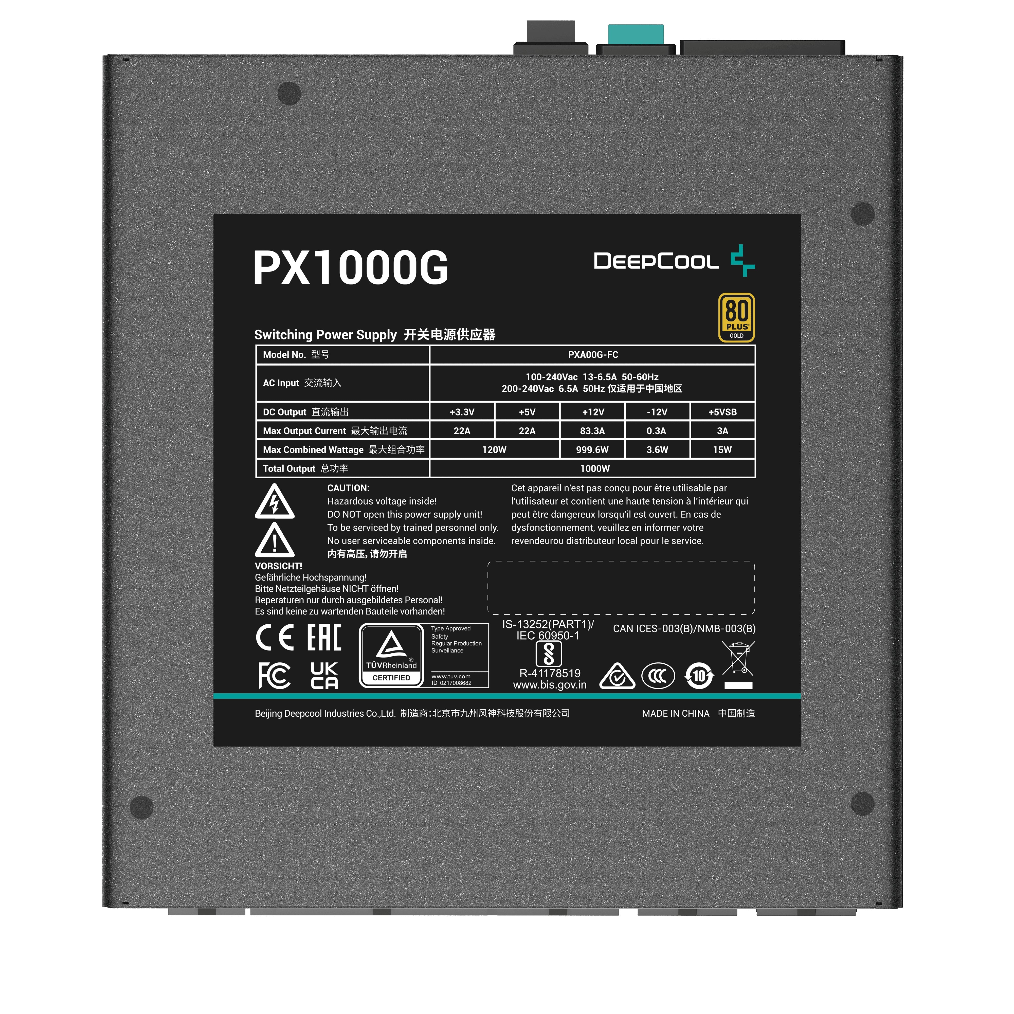 DeepCool PX1000-G 1000W - 80+ Guld ATX 3.0