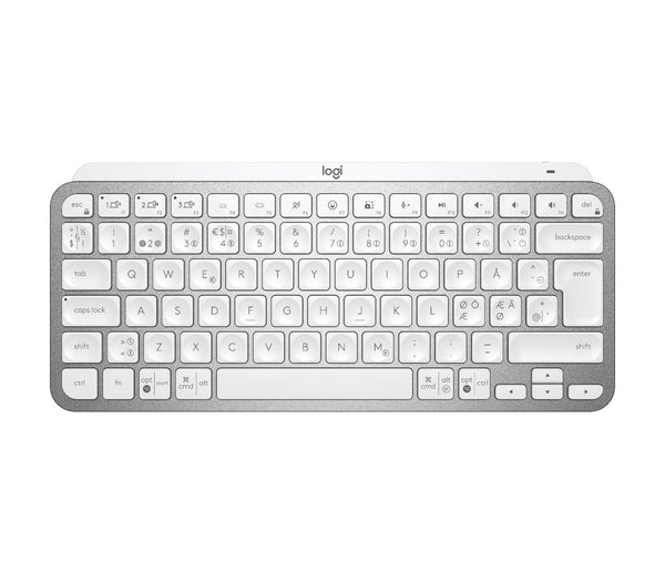 Logitech - MX Keys Mini Minimalistiskt Trådlöst Belyst Tangentbord - Nordisk Layout