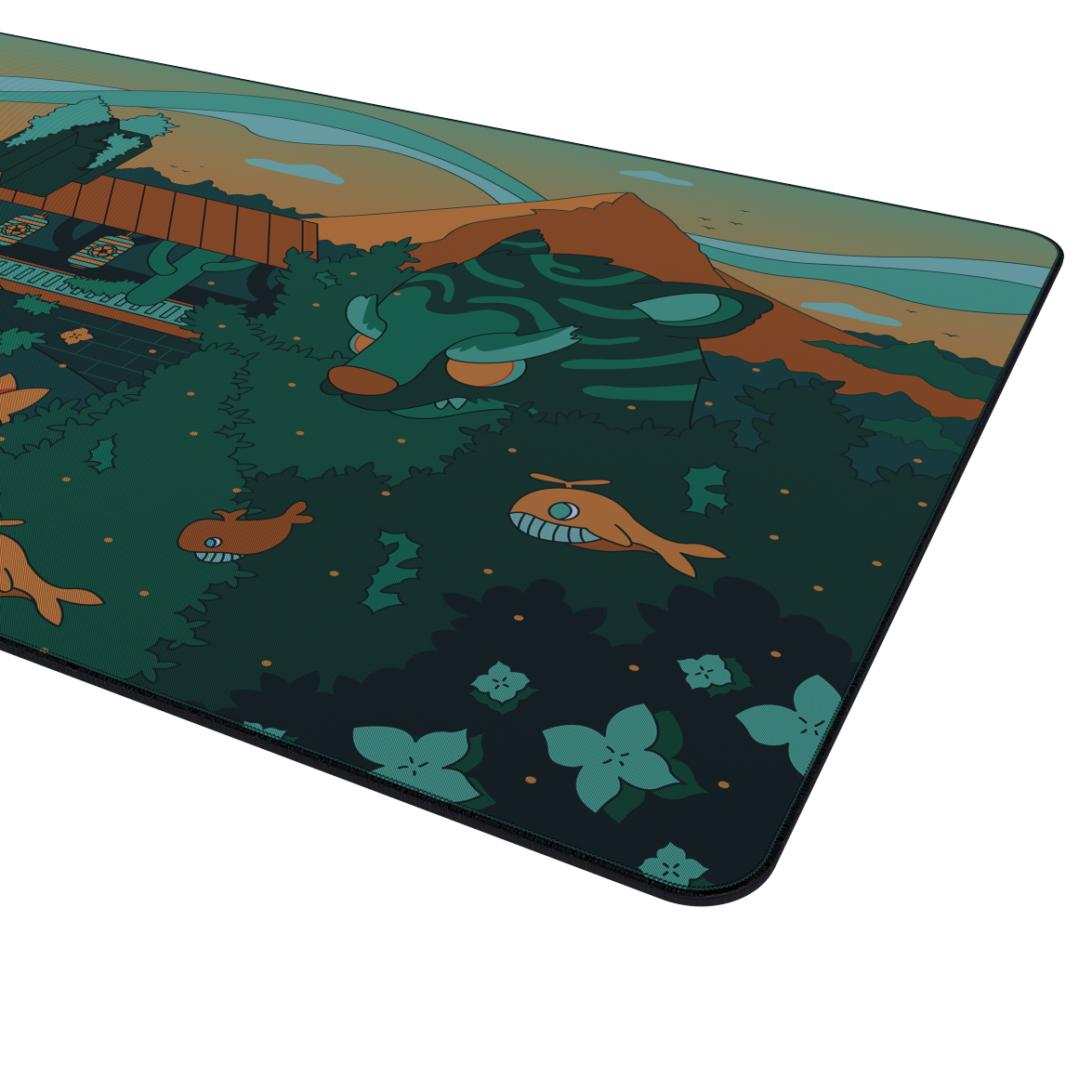 Mighty Setup - Fantasy Forest Green Mouse Pad