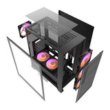 Datorfodral Darkflash DRX70 MESH + 4 RGB-fläktar (svart)