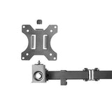 Deltaco - Dual Monitor Monitor Arm - 13&quot;-32&quot; Monitors - Svart