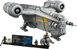 LEGO Star Wars 75331 – The Razor Crest – bygget Razor Crest med karakterer og faktaplade