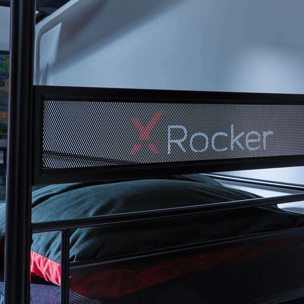 XROCKER CONTRA MID-SLEEPER GAMING VÅNINGSSÄNG MED VÄNDBAR PROFIL - SVART OCH CAMO