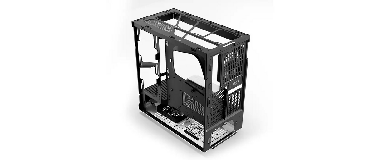 HYTE Y40 Black/White Miditower - Panoramaglasslöja, inkluderad PCIe 4.0-stigkabel, 2 inkluderade fläktar