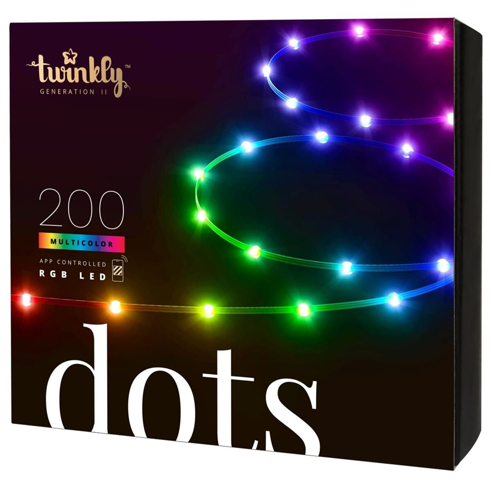 Twinkly Dots 200L RGB LED-remsa Med Svart Kabel 10 Meter