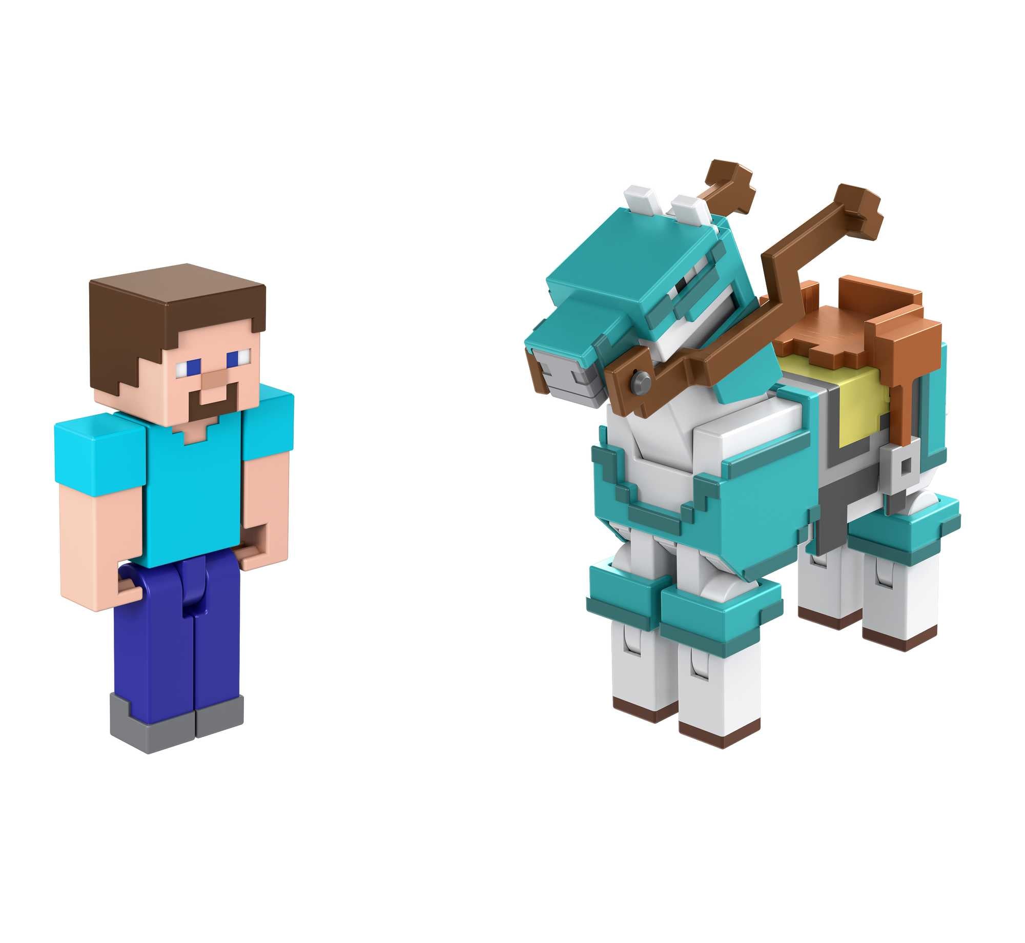 Minecraft - Armored Horse And Steve Figures (HDV39)