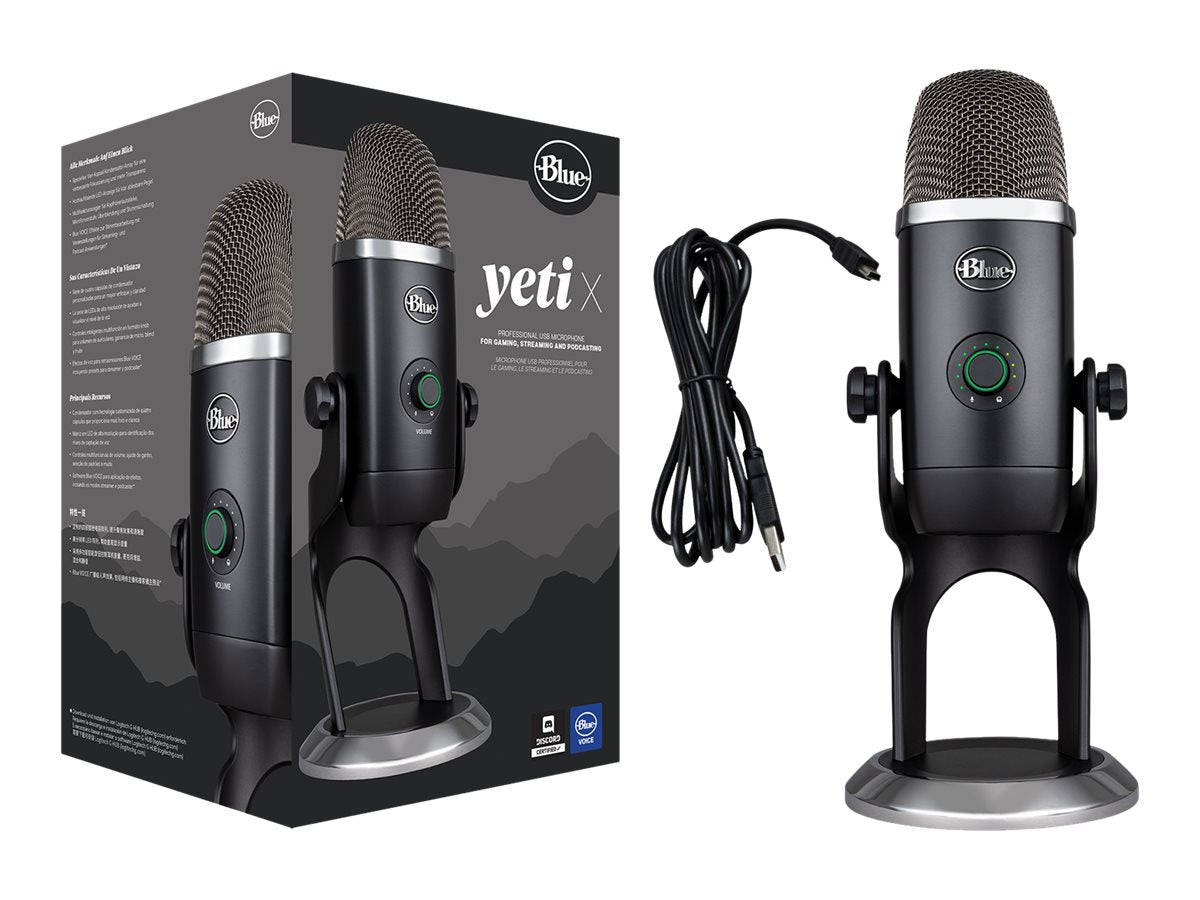 Blå - Mikrofon Yeti X Pro BLACKOUT USB