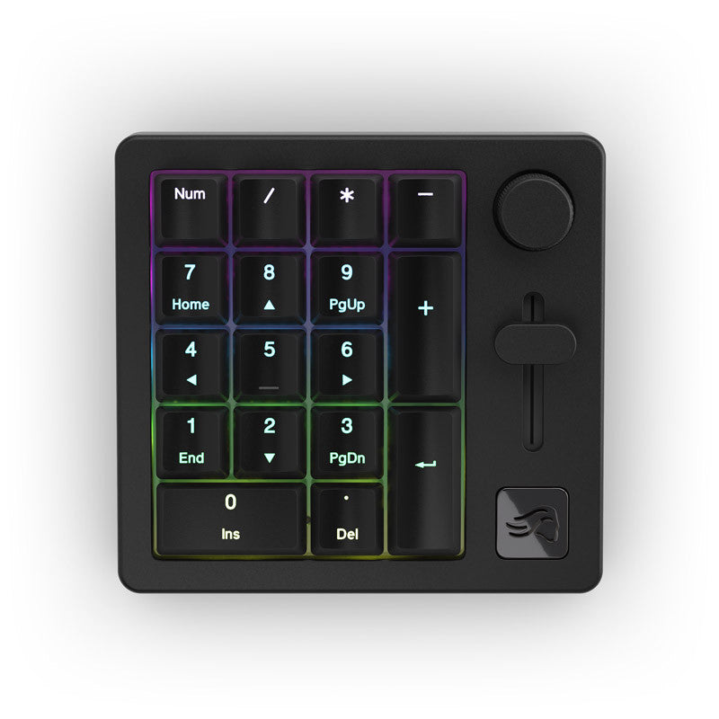 Glorious Numpad Förbyggd - Trådlös - Svart Skiffer