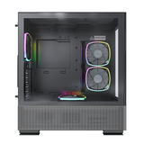 Montech Sky Two Black - Midi-torn, E-ATX, 4x ARGB PWM-fläktar