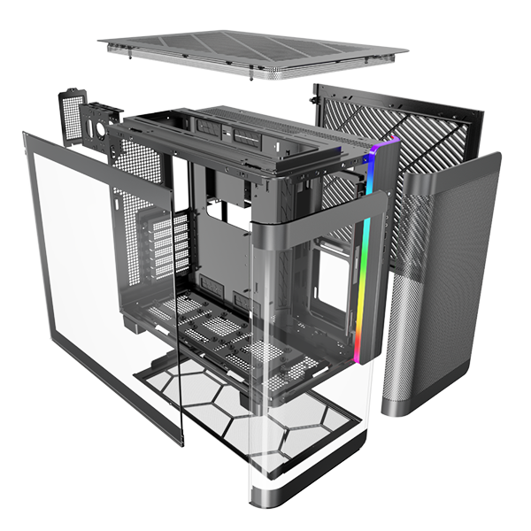 Montech King 95 Svart - Curved Glas