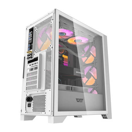 Datorfodral Darkflash DRX70 MESH + 4 RGB-fläktar (vit)
