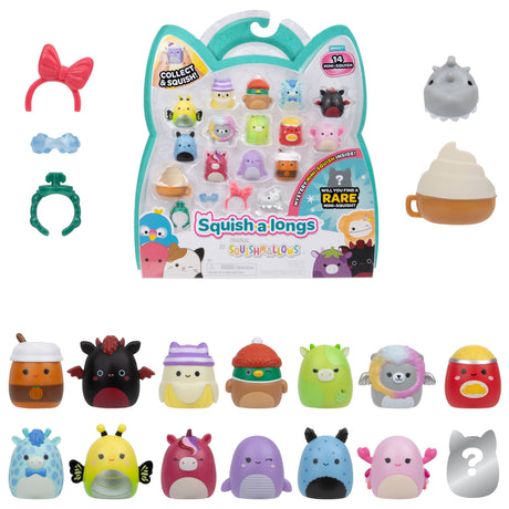Squish-a-longs Serie 7 – 14 minifigurer 2,5 cm – figurer og tilbehør