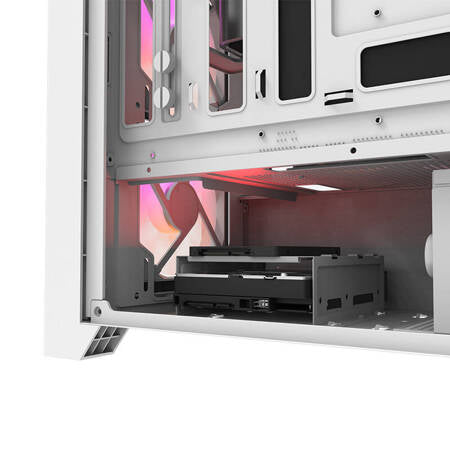 Datorfodral Darkflash DRX70 GLASS + 4 RGB-fläktar (vit)