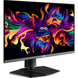 MSI MAG 272UP QD-OLED X24 – 26,5″ gamingskærm, 3840 × 2160, 240 Hz – forside set skråt fra venstre