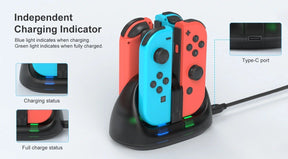 Deep Explorer 4-i-1 ladestation til Nintendo Switch Joy-Con – produktbillede 1