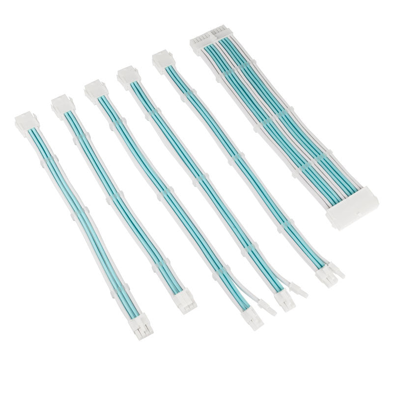 Kolink Core Adept Flätad Kabelförlängningssats - Brilliant White/Powder Blue