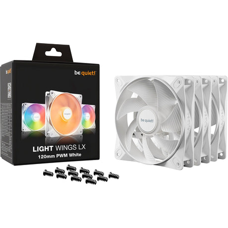 be quiet! Light Wings LX 120mm PWM White Triple Pack, case fan (white, pack of 3) Be quiet