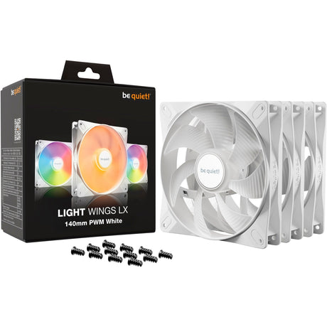 Be quiet Light Wings LX 140mm PWM White Triple Pack (white, pack of 3, 140 mm) Be quiet