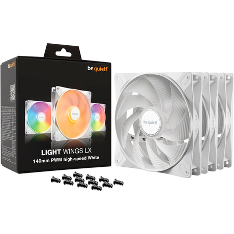 be quiet! Light Wings LX 140mm PWM high-speed White Triple Pack, case fan (white, pack of 3) Be quiet