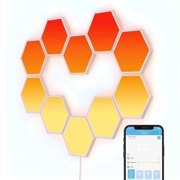 Govee Glide Hexa Light Panels – 10 sekskantede paneler